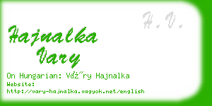 hajnalka vary business card